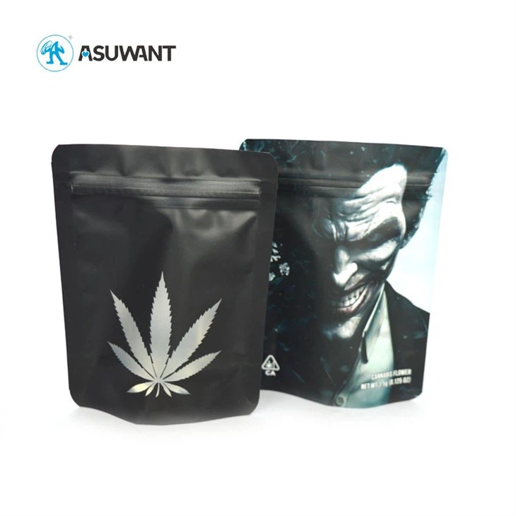 Heat Sealed Herb Bags For Cana Premium Cigar Cigarette Edible Dispensary Zipper Packaging