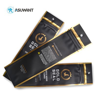 এফডিএ ফ্ল্যাট আগাছা / মাইলার গন্ধ প্রুফ ব্যাগগুলি স্বচ্ছ জিপার দিয়ে স্তরিত প্লাস্টিক